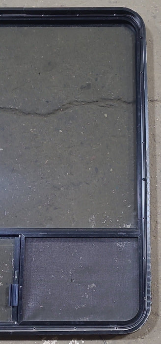 Used Black Radius Opening Window : 36 1/4" W x 48" H x 1 7/8" D