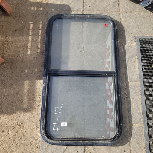 Used Black Radius Opening Window : 36 1/4 X 19 3/4 X 2" D - Young Farts RV Parts