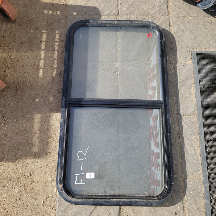 Used Black Radius Opening Window : 36 1/4 X 19 3/4 X 2" D - Young Farts RV Parts