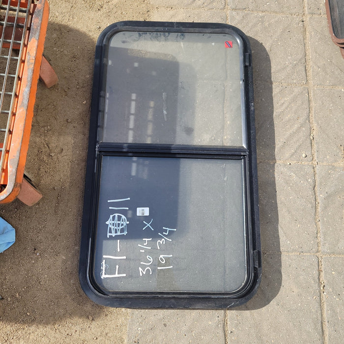 Used Black Radius Opening Window : 36 1/4 X 19 3/4 X 2" D