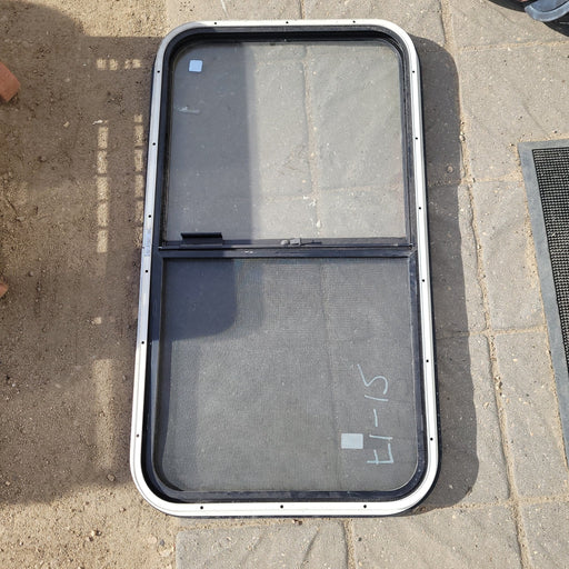 Used Black Radius Opening Window : 36 1/4 X 19 3/4 X 2" D - Young Farts RV Parts