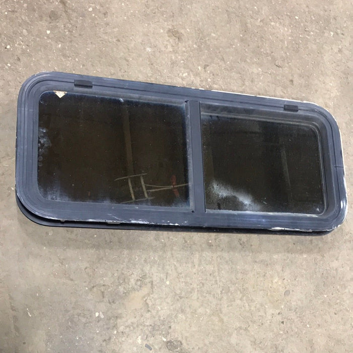 Used Black Radius Opening Window : 36 1/8" X 14 1/2" X 2" D