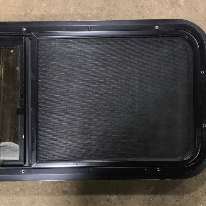 Used Black Radius Opening Window : 36 1/8" X 14 1/2" X 2" D
