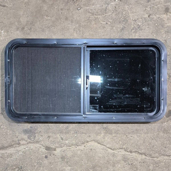 Used Black Radius Opening Window - 36 1/8" X 17 1/2" X 1 7/8"