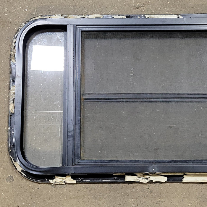 Used Black Radius Opening Window : 36 3/4" W X 19 3/4" H X 2" D