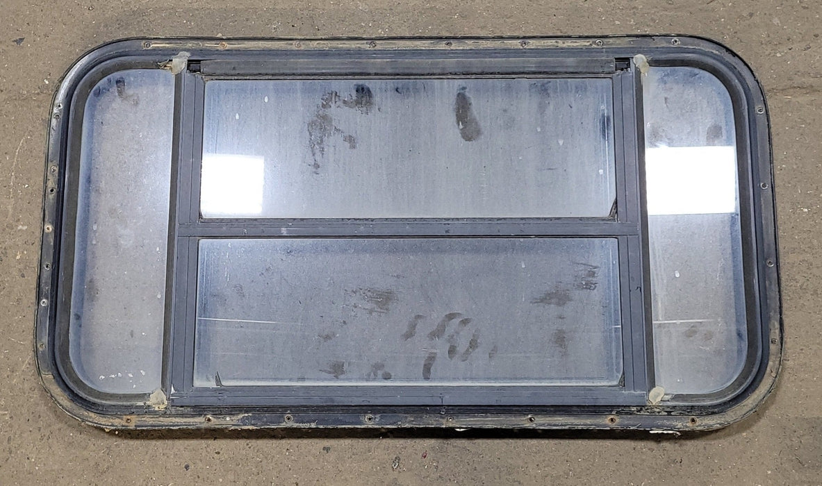 Used Black Radius Opening Window : 36 3/4" W X 19 3/4" H X 2" D