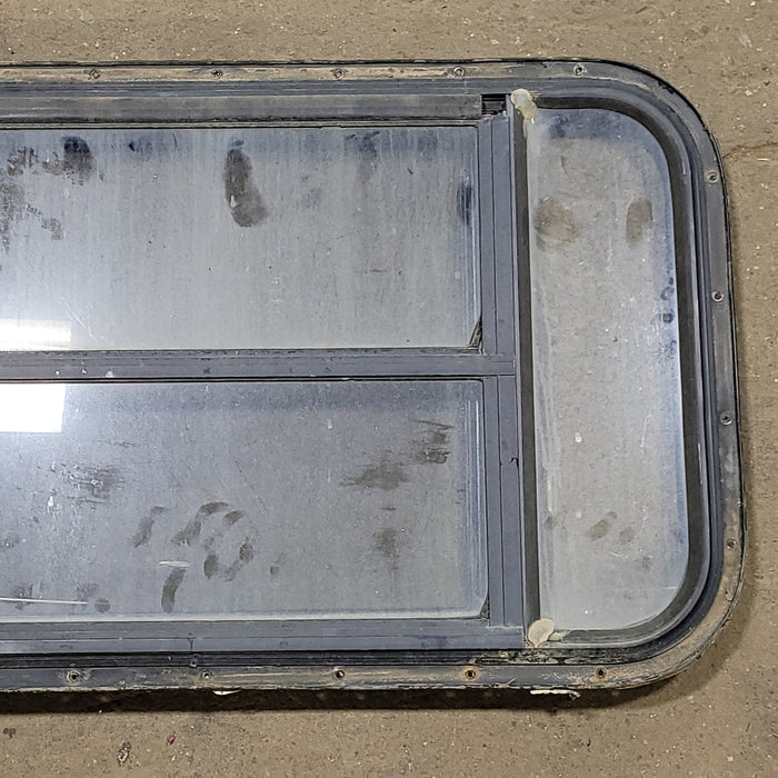 Used Black Radius Opening Window : 36 3/4" W X 19 3/4" H X 2" D