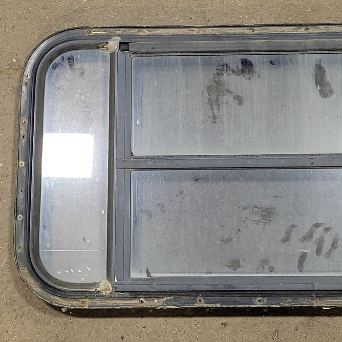 Used Black Radius Opening Window : 36 3/4" W X 19 3/4" H X 2" D