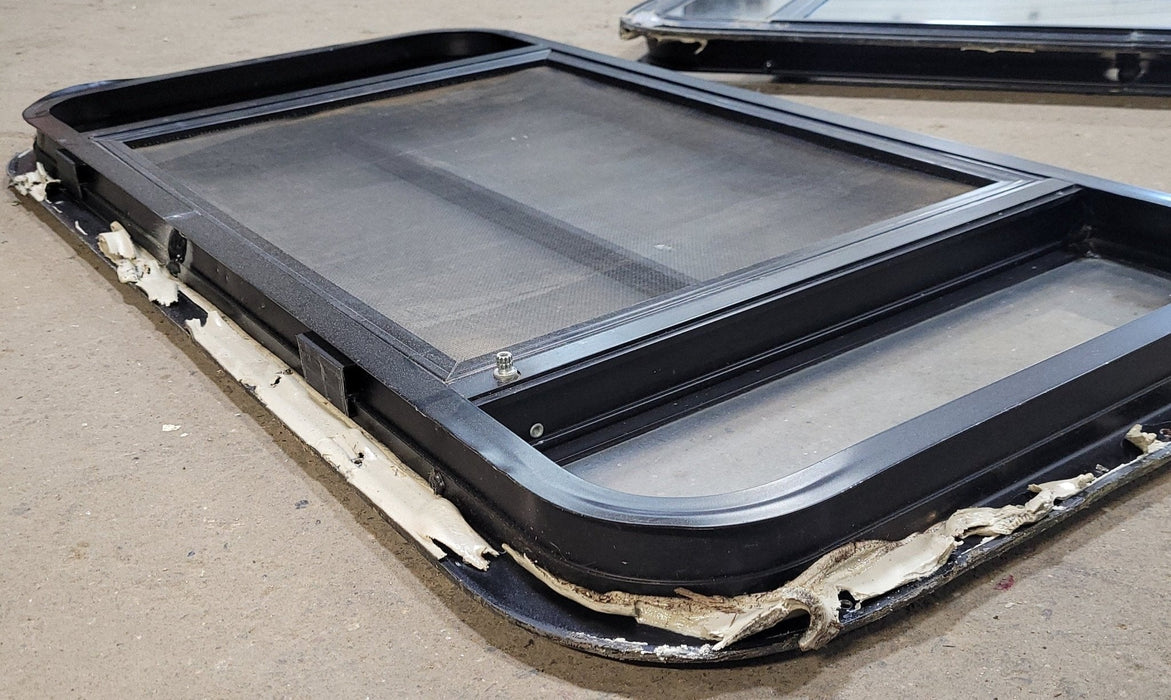 Used Black Radius Opening Window : 36 3/4" W X 19 3/4" H X 2" D