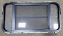 Used Black Radius Opening Window : 36 3/4" W X 19 3/4" H X 2" D - Young Farts RV Parts