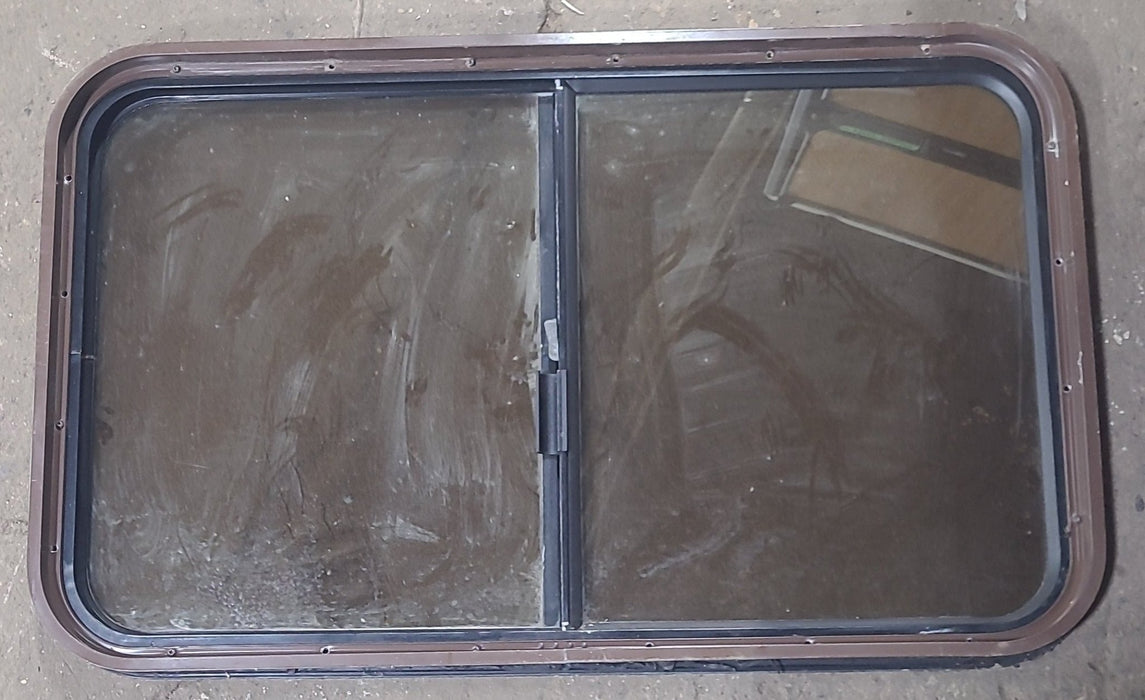 Used Black Radius Opening Window : 36 3/4" W x 21 3/4" H x 1 7/8" D