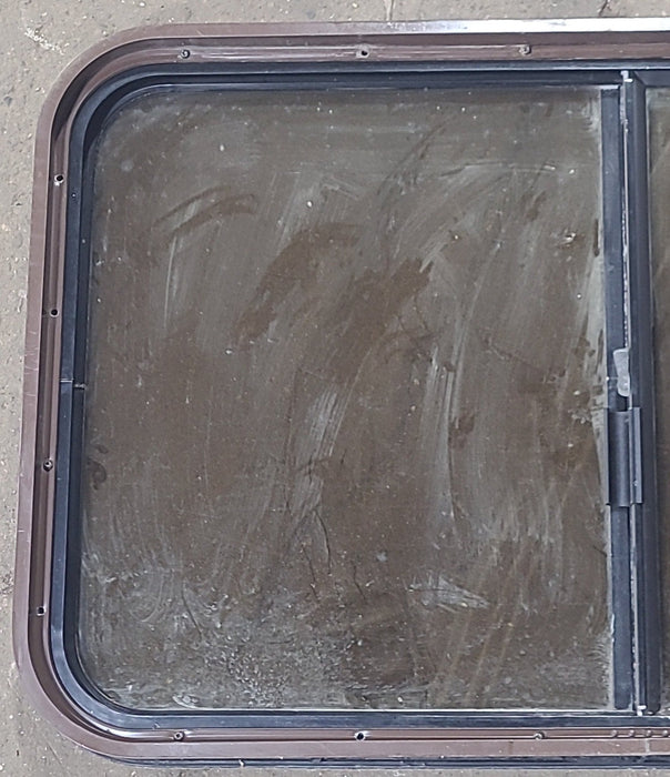 Used Black Radius Opening Window : 36 3/4" W x 21 3/4" H x 1 7/8" D