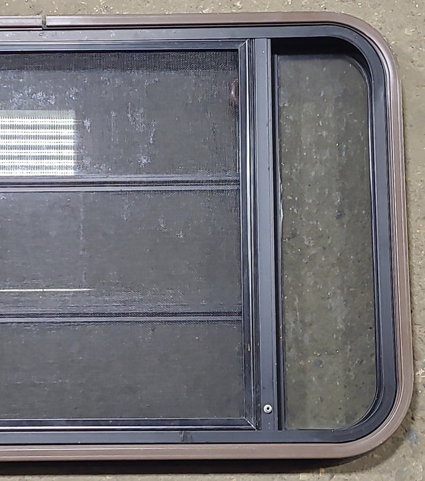 Used Black Radius Opening Window : 36 3/4" W x 23" H x 1 1/2" D