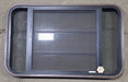 Used Black Radius Opening Window : 36 3/4" W x 23" H x 1 5/8" D - Young Farts RV Parts