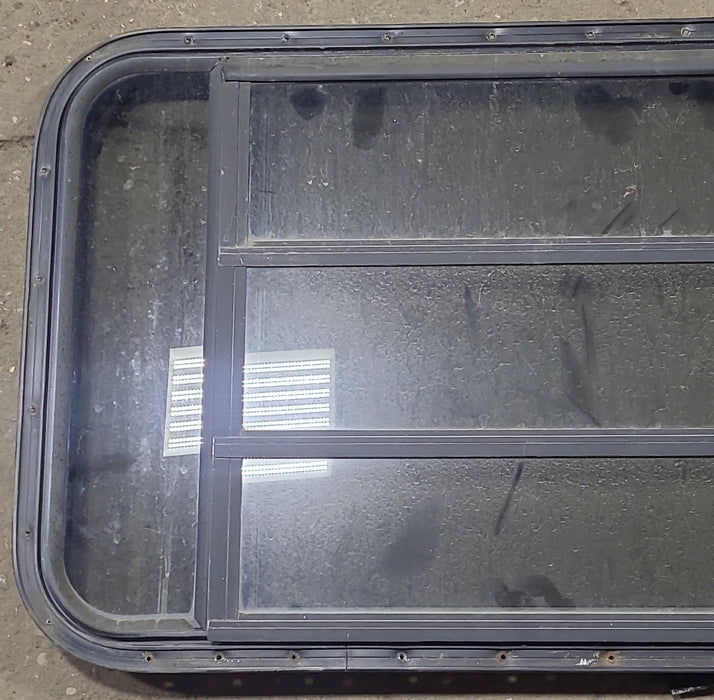 Used Black Radius Opening Window : 36 3/4" W x 23" H x 1 5/8" D