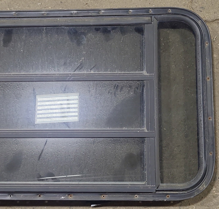 Used Black Radius Opening Window : 36 3/4" W x 23" H x 1 5/8" D