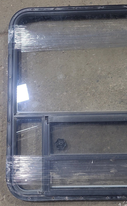 Used Black Radius Opening Window : 36 3/4" W x 36 3/4" H x 1 1/4" D