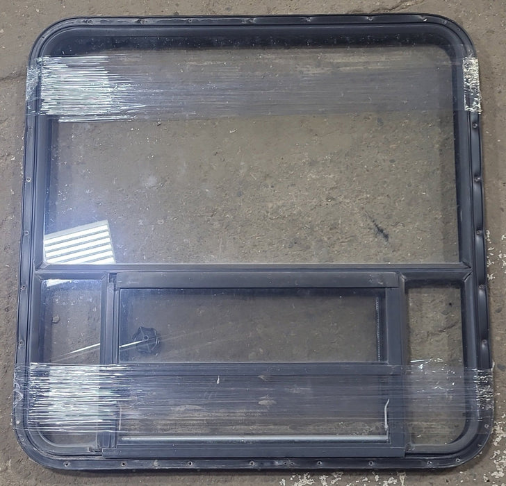 Used Black Radius Opening Window : 36 3/4" W x 36 3/4" H x 1 1/4" D