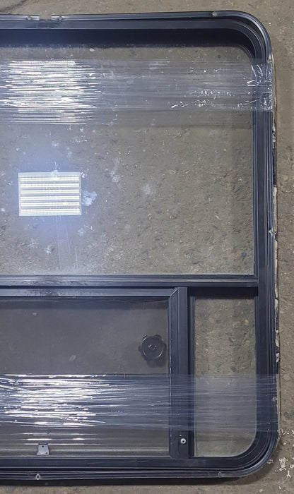 Used Black Radius Opening Window : 36 3/4" W x 36 3/4" H x 1 1/4" D