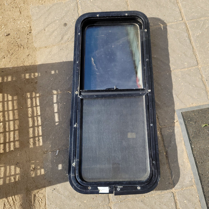 Used Black Radius Opening Window : 36 X 14 1/2 X 2" D