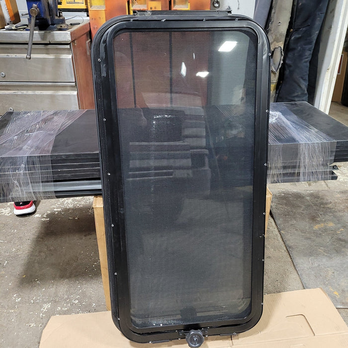 Used Black Radius Opening Window : 36" X 17" X  2" D