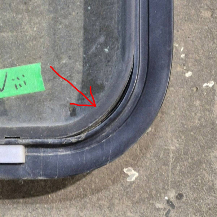 Used Black Radius Opening Window - 36 X 38 X 1.75