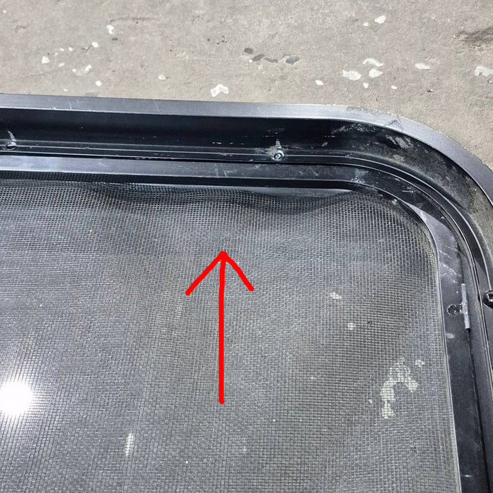Used Black Radius Opening Window - 36 X 38 X 1.75