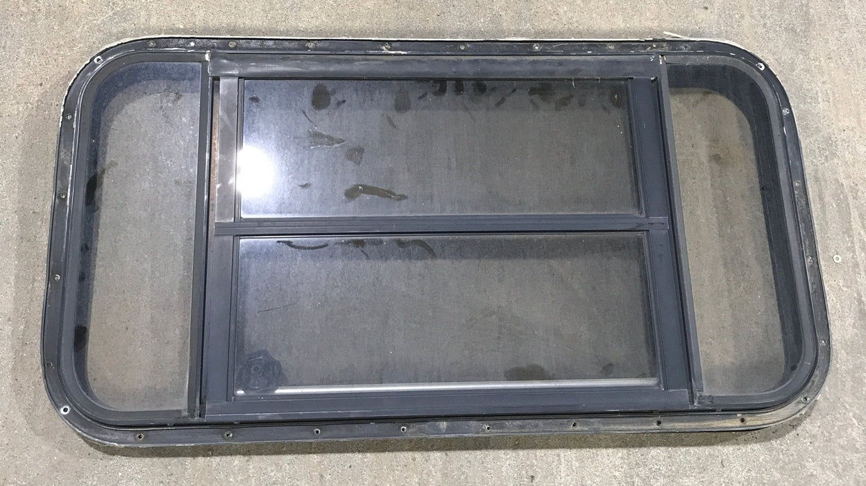 Used Black Radius Opening Window : 37" W x 19 1/4" H x 1 1/4"