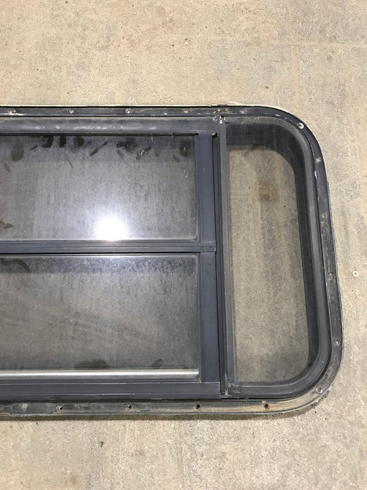 Used Black Radius Opening Window : 37" W x 19 1/4" H x 1 1/4"