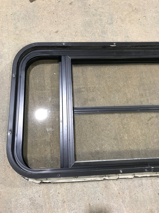 Used Black Radius Opening Window : 37" W x 19 1/4" H x 1 1/4"
