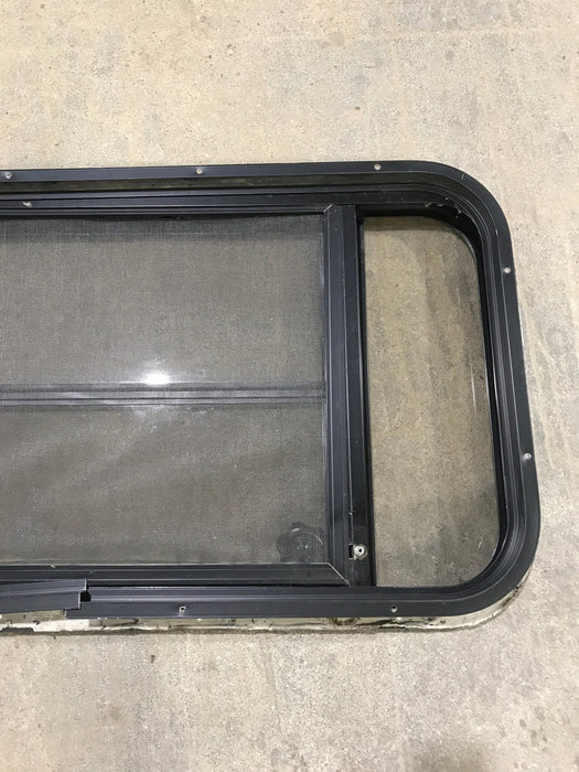 Used Black Radius Opening Window : 37" W x 19 1/4" H x 1 1/4"