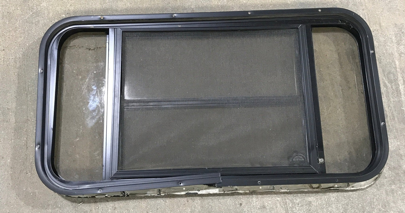 Used Black Radius Opening Window : 37" W x 19 1/4" H x 1 1/4"