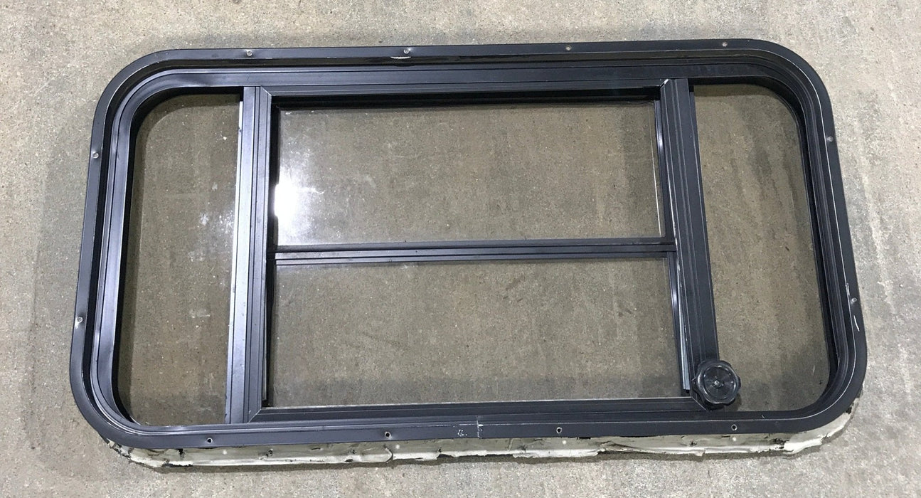 Used Black Radius Opening Window : 37" W x 19 1/4" H x 1 1/4"