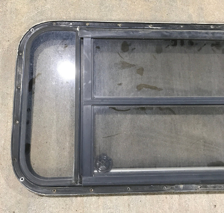 Used Black Radius Opening Window : 37" W x 19 1/4" H x 1 1/4"