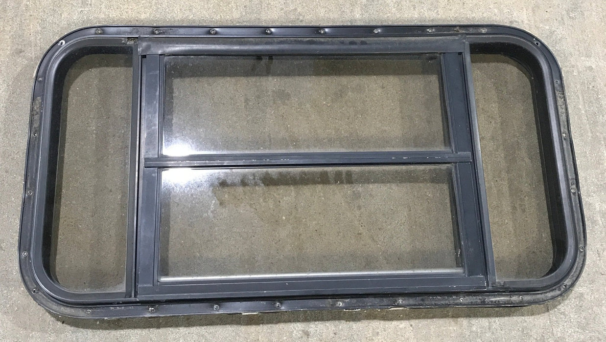 Used Black Radius Opening Window : 37" W x 19 1/4" H x 1 1/4"
