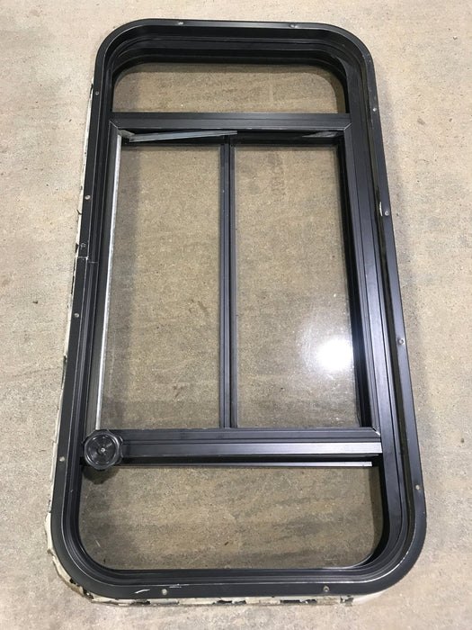 Used Black Radius Opening Window : 37" W x 19 1/4" H x 1 1/4"