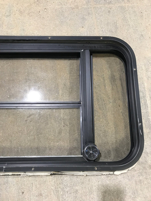 Used Black Radius Opening Window : 37" W x 19 1/4" H x 1 1/4"