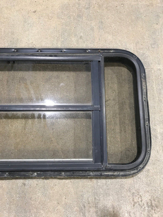 Used Black Radius Opening Window : 37" W x 19 1/4" H x 1 1/4"