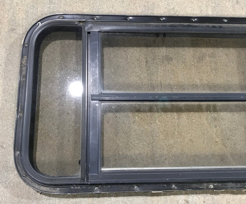 Used Black Radius Opening Window : 37" W x 19 1/4" H x 1 1/4"