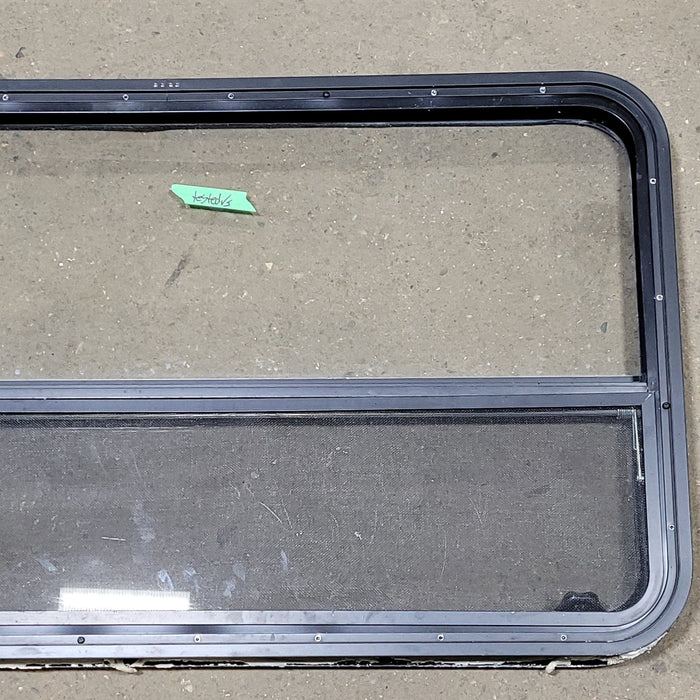Used Black Radius Opening Window : 40 3/8" W X 25 1/2" H X 2" D