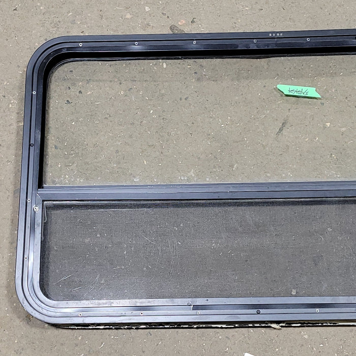 Used Black Radius Opening Window : 40 3/8" W X 25 1/2" H X 2" D