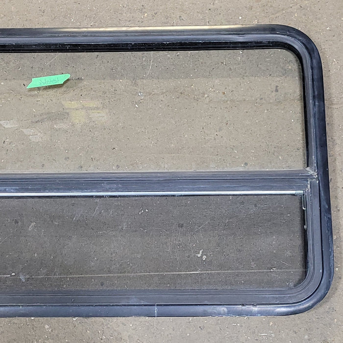 Used Black Radius Opening Window : 40 3/8" W X 25 1/2" H X 2" D