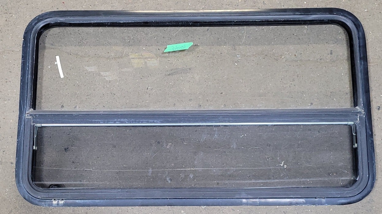 Used Black Radius Opening Window : 40 3/8" W X 25 1/2" H X 2" D