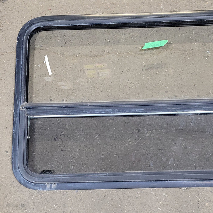 Used Black Radius Opening Window : 40 3/8" W X 25 1/2" H X 2" D
