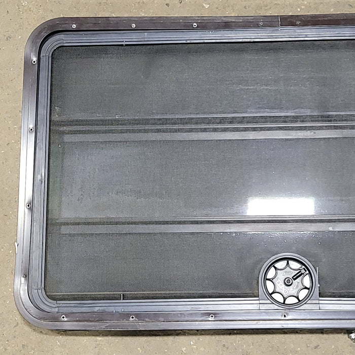Used Black Radius Opening Window : 40 3/8" W X 25 5/8" H X 2" D