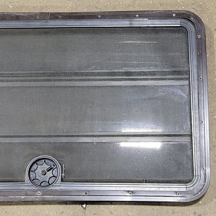 Used Black Radius Opening Window : 40 3/8" W X 25 5/8" H X 2" D
