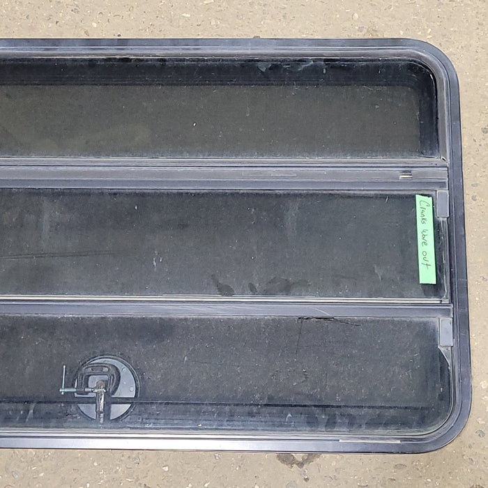 Used Black Radius Opening Window : 40 3/8" W X 25 5/8" H X 2" D
