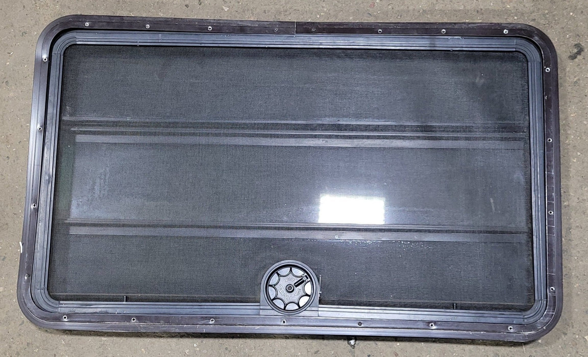 Used Black Radius Opening Window : 40 3/8" W X 25 5/8" H X 2" D