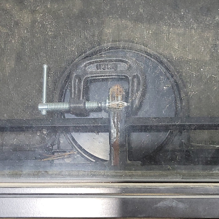 Used Black Radius Opening Window : 40 3/8" W X 25 5/8" H X 2" D
