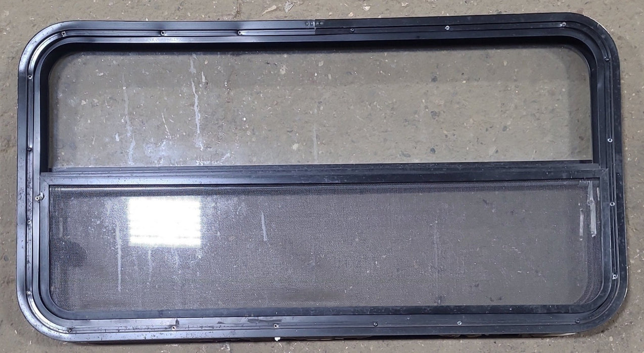 Used Black Radius Opening Window : 41 1/2" W x 21 1/4" H x 1 3/4" D